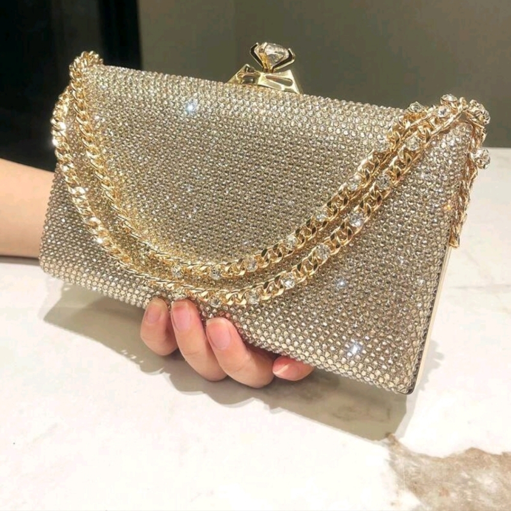 Elegant Gold and Silver Women's Clutch